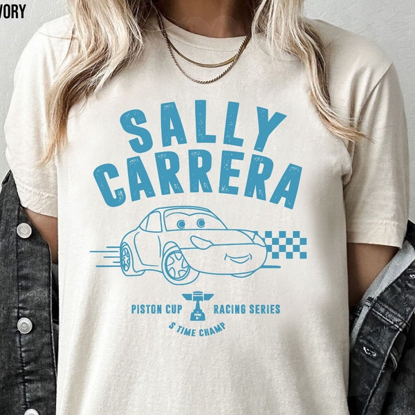 Sally Carrera Cars On The Road Disneyworld Shirts, Disneyland Cars Movie Sweatshirt, Cars Character Cartoon Sally Carrera Tee