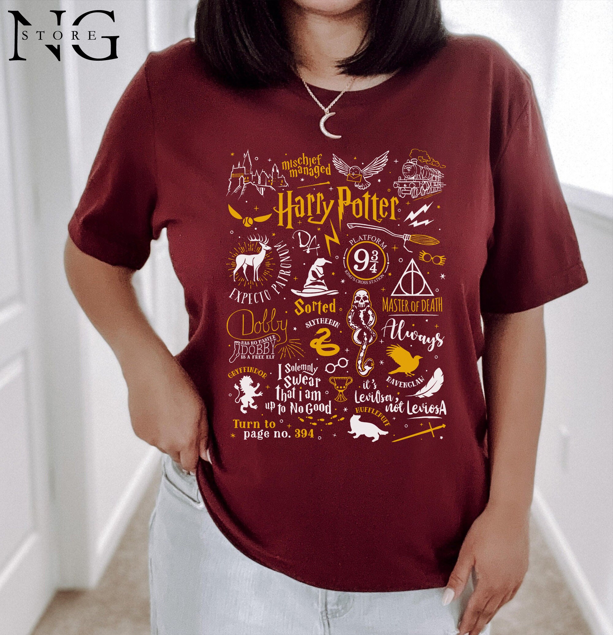Harry Potter Shirt Hogwarts House Shirt Wizard World - Etsy