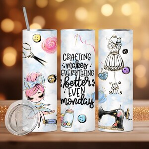 crafting makes everything better even mondays - pink #24