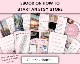 How to start an Etsy store|Etsy Ebook|Business|Passive Income|Etsy Course|Tutorial|Detailed Guide|Workbook template|Pdf|Digital download