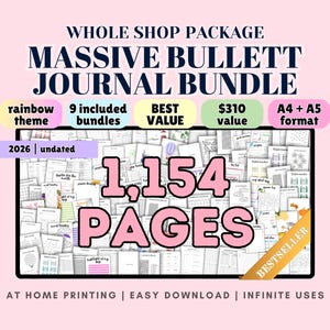 Advanced Bullett Journal Bundle | Mood & Habit Trackers (Digital Planner)