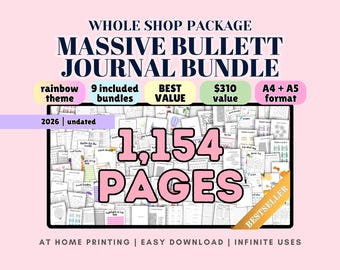Advanced Bullett Journal Bundle | Mood & Habit Trackers (Digital Planner)