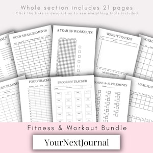 Stretch Journal Advanced Bullett Journal Bundle | Mood & Habit Trackers (digital ...