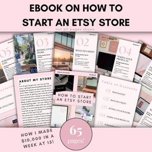How to start an Etsy store|Etsy Ebook|Business|Passive Income|Etsy Course|Tutorial|Detailed Guide|Workbook template|Pdf|Digital download