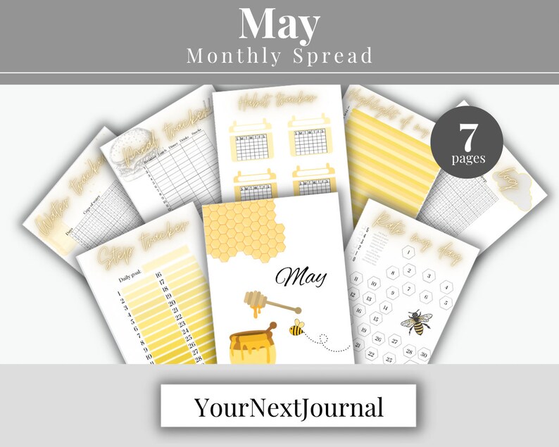 2024 Undated May Planner May Template Bullett Journal Pdf Digital ...