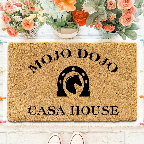 Mojo Dojo Casa House Door Mat, Barbie Movie Funny Door Welcome Mat, Unique Design Doormat, Funny Doormat