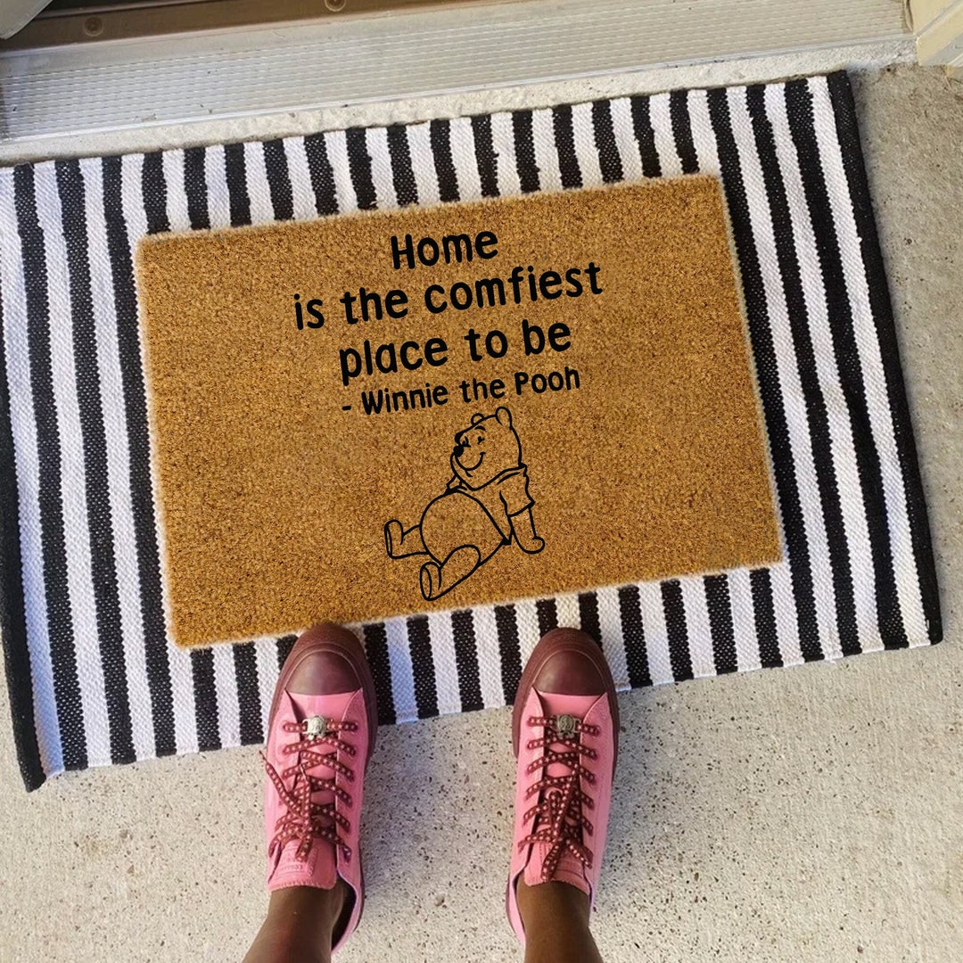 Winnie Bear Mat, Sweet Home Coir Doormat, Quote Doormat, Coir Front