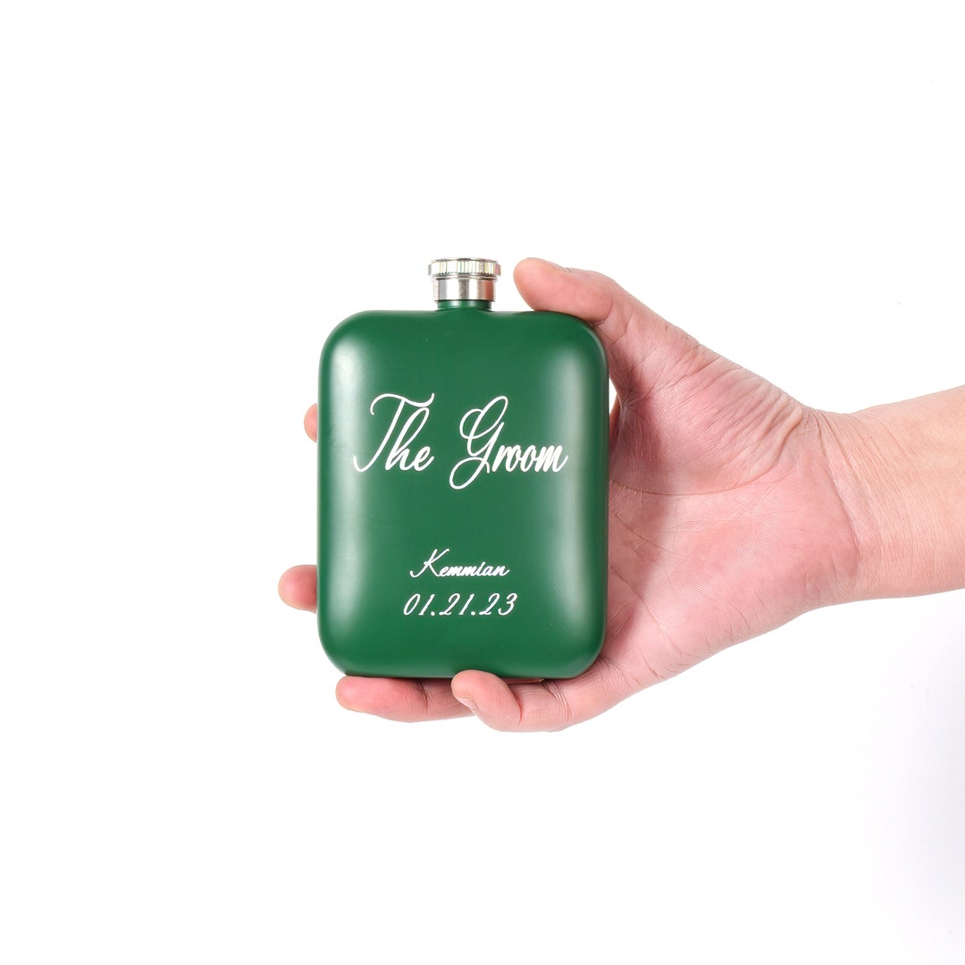 Groomsmen Liquor Flask Personalized Flask for Men Engraved Etsy