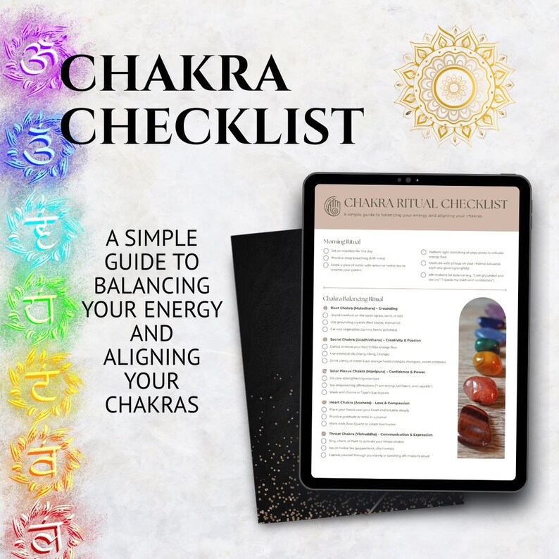 Chakra Ritual Checklist - Etsy