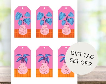 Modern GIFT TAGS, To From Gift Tag Printable, Printable Gift Tag, Modern Gift Wrapping, Downloadable Christmas Gift Tags, Flower Gift Tags