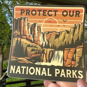 Protect Our National Parks Vintage Sticker Permanent Decal Save Our Parks