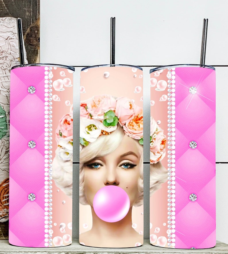 Marilyn Bubble Tease Tumbler Nostalgic Birthday Gift Cup for Etsy