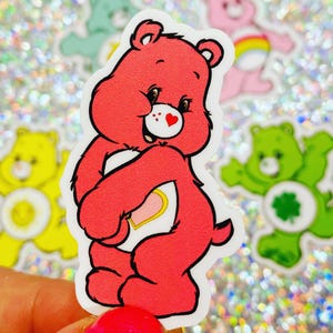 Retro 80s Secret bear care bear mini sticker waterproof decal