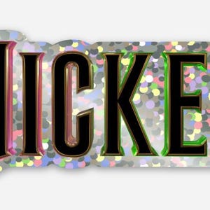 Wicked Movie GLITTER Sticker Car Decal Permanent Waterproof