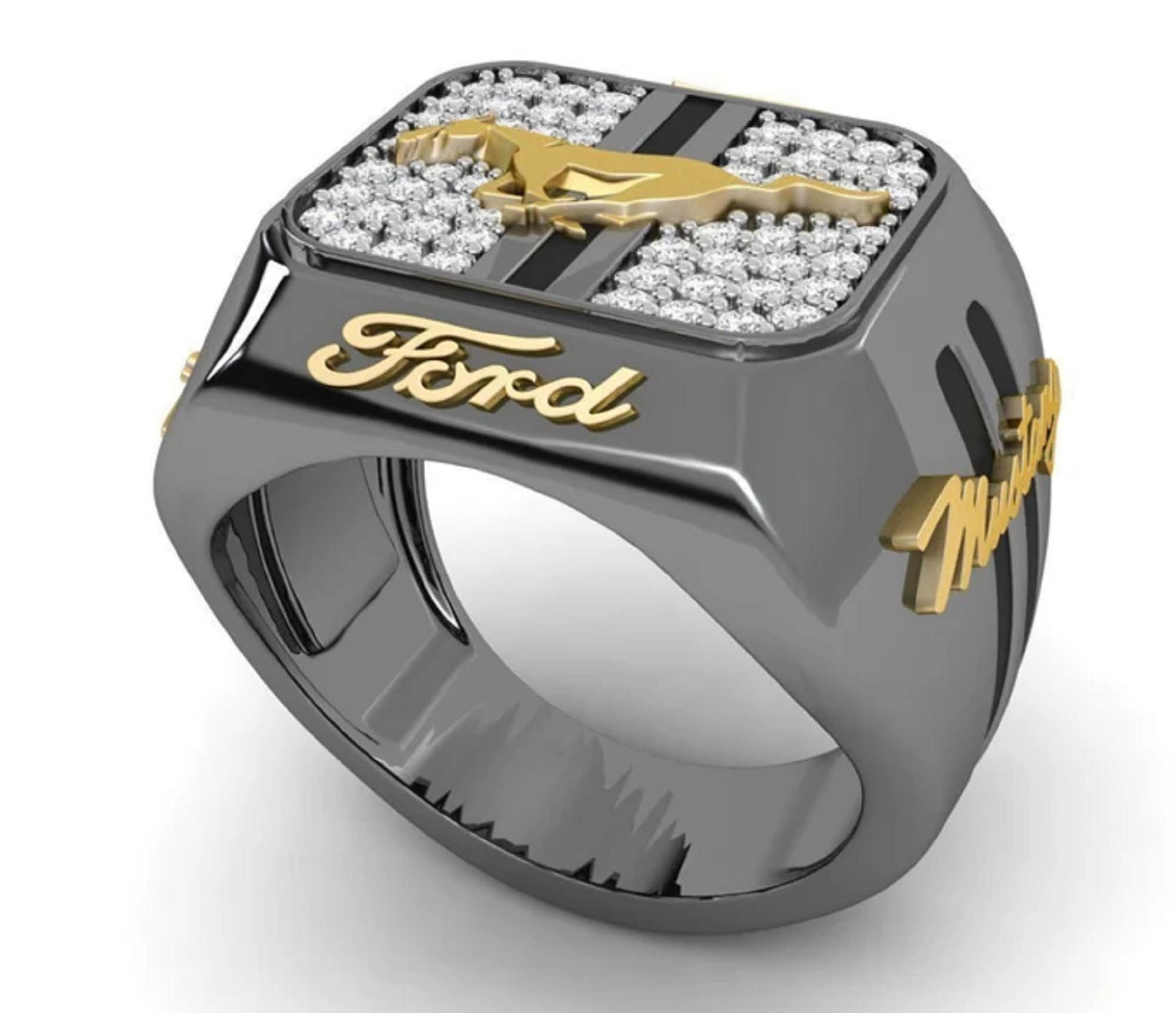 Diamond Ford Mustang Ring Royal Ring Ford Jewelry Luxury Etsy