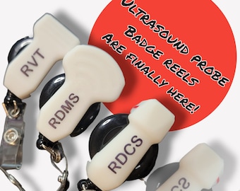 Ultrasound probe badge reel