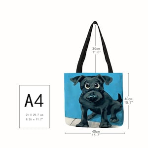 Dog womens reusable handbag bag shoulder bag gift new handbag reusable