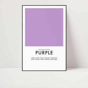 Kunstdruck | Farbtheorie | Studio Kunst | Psychologie | Grafik design | Designer | Lehrposter | Minimalistisches Design | Mid-Century