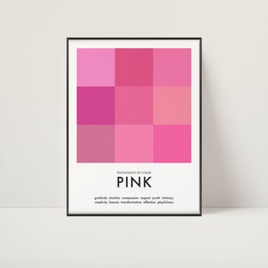 Printable Art | Digital Download | Instant Art | Color Psychology | Educational Poster | Mid Century Modern | Minimalist | Color Theory