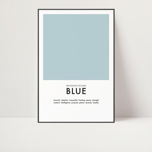 Kunstdruck | Farbtheorie | Studio Kunst | Psychologie | Grafik design | Designer | Lehrposter | Minimalistisches Design | Mid-Century
