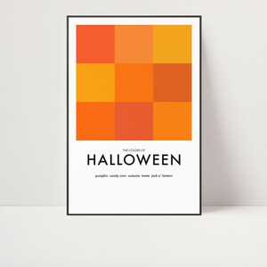 Kunstdruck | Halloween Kunst | Urlaubskunst | Grafik design | Designer | Lehrposter | Minimalistisches Design | Mid Century | Orange Kunst