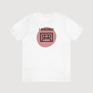 Unisex T-shirt with Graphic Design | Nostalgic Design | Retro Design | Cassette Tapes | Mixtapes | 70’s and 80’s music | Gen X | Boomer
