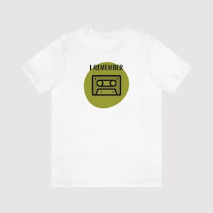 Unisex T-shirt with Graphic Design | Nostalgic Design | Retro Design | Cassette Tapes | Mixtapes | 70’s and 80’s music | Gen X | Boomer