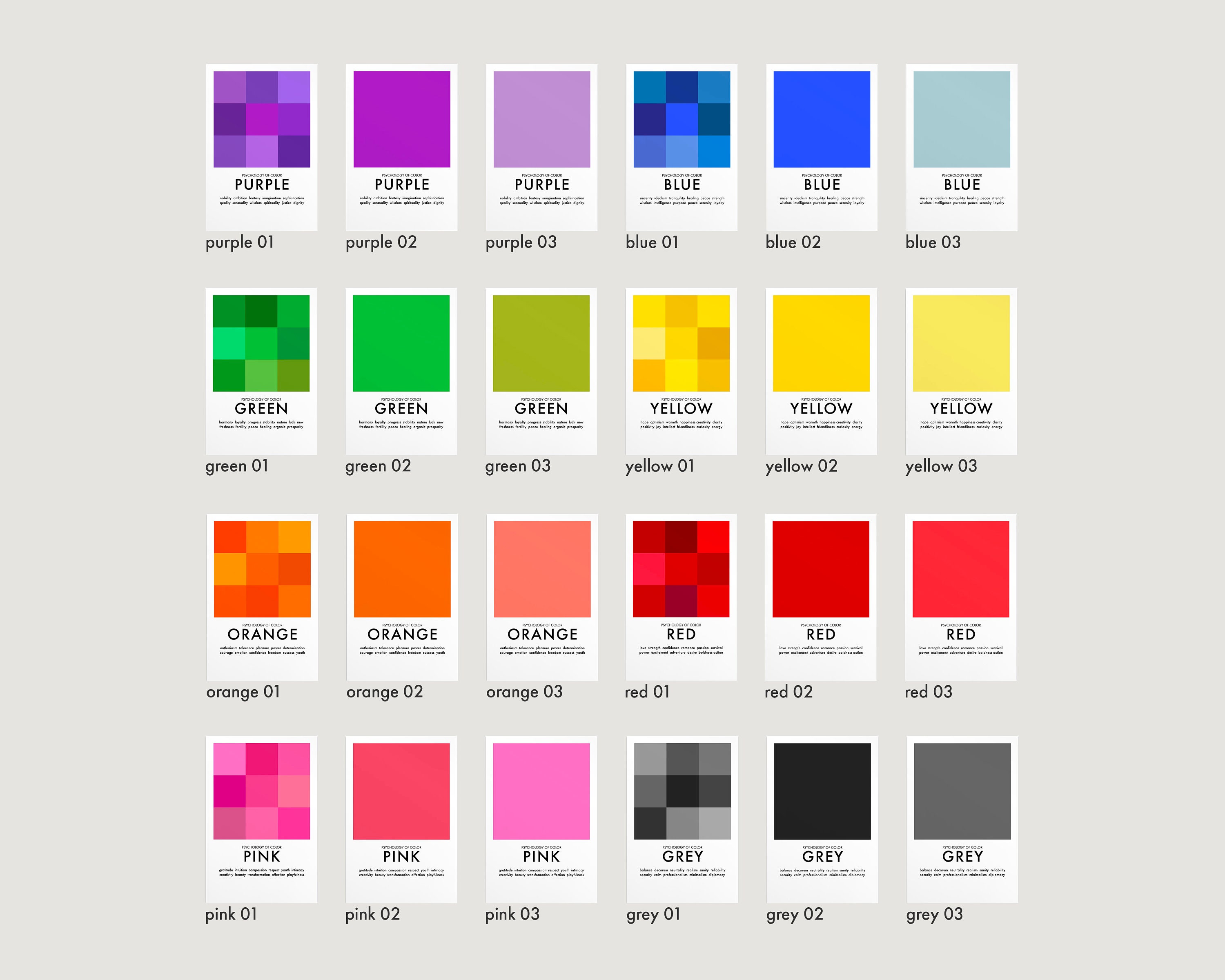 Postcard Color Patterns Custom Color Theory Postcard Set | Minimalist Graphic Design - Etsy