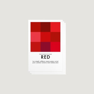 Postkartensets | Kunst und Design | Farbtheorie | Psychologie der Farbgebung | Monochrome | Grafik design | Minimalistisches Design | Mid Century