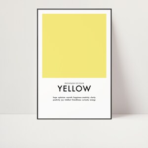 Kunstdruck | Farbtheorie | Studio Kunst | Psychologie | Grafik design | Designer | Lehrposter | Minimalistisches Design | Mid-Century