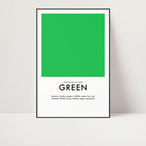 Kunstdruck | Farbtheorie | Studio Kunst | Psychologie | Grafik design | Designer | Lehrposter | Minimalistisches Design | Mid-Century