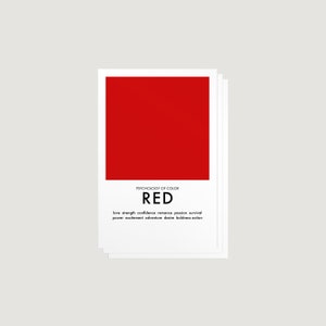 Postkartensets | Kunst und Design | Farbtheorie | Psychologie der Farbgebung | Monochrome | Grafik design | Minimalistisches Design | Mid Century