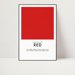 Kunstdruck | Farbtheorie | Studio Kunst | Psychologie | Grafik design | Designer | Lehrposter | Minimalistisches Design | Mid-Century