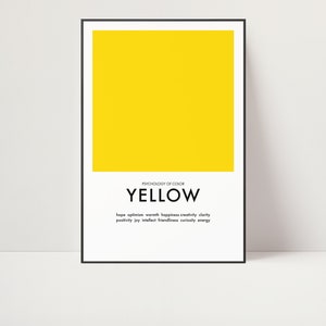 Kunstdruck | Farbtheorie | Studio Kunst | Psychologie | Grafik design | Designer | Lehrposter | Minimalistisches Design | Mid-Century