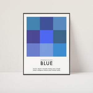 Arte imprimible / Descarga digital / Arte instantáneo / Psicología del color / Cartel educativo / Moderno de mediados de siglo / Minimalista / Teoría del color