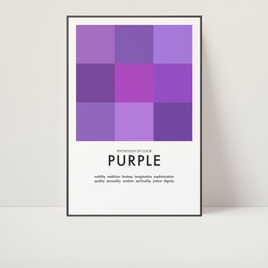 Kunstdruck | Farbtheorie | Studio Kunst | Psychologie | Monochrome | Designer | Lehrposter | Minimalistisches Design | Mid-Century