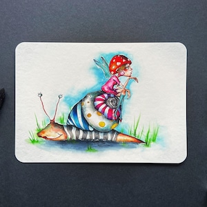 Carte de vœux artistique "Carrosse des Elfes"
