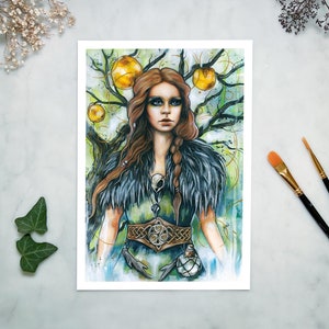 Mitologia nordica, Idun, arte fantasy, dea murale