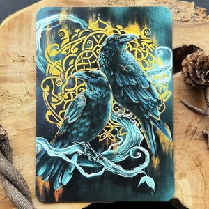 Odins Raben - mini Kunstdruck Grußkarte Wandbild
