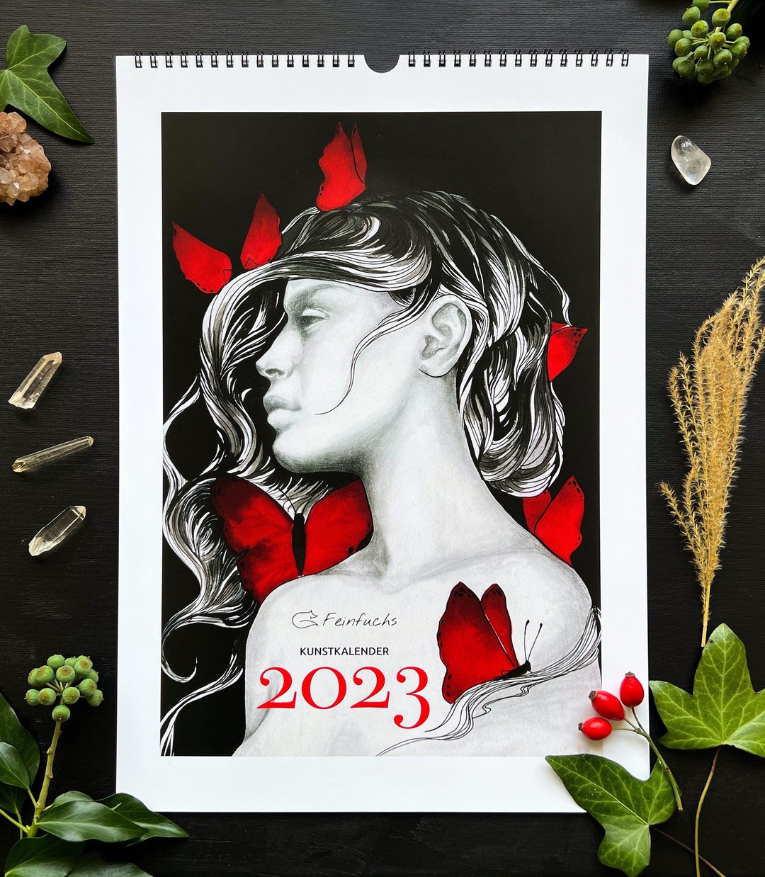 Calendar 2023 Wall Calendar Art Calendar Year Planner Etsy