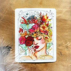 Adesivo Bouquet - Adesivo mulher com flores