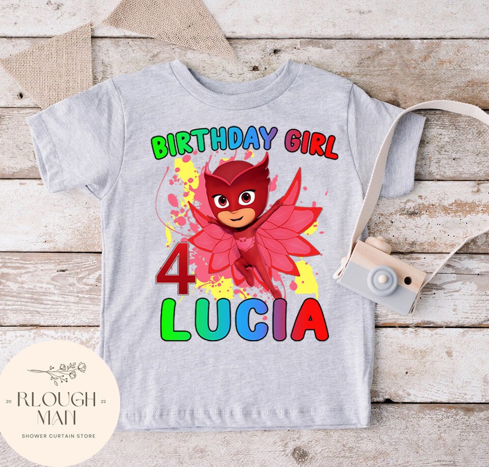 PJ Masks Birthday Shirt PJ Mask Catboy Owlette Gekko Shirt Etsy