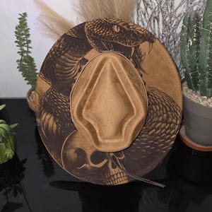 Arrowtop Snake & Skull Engraved Fedora