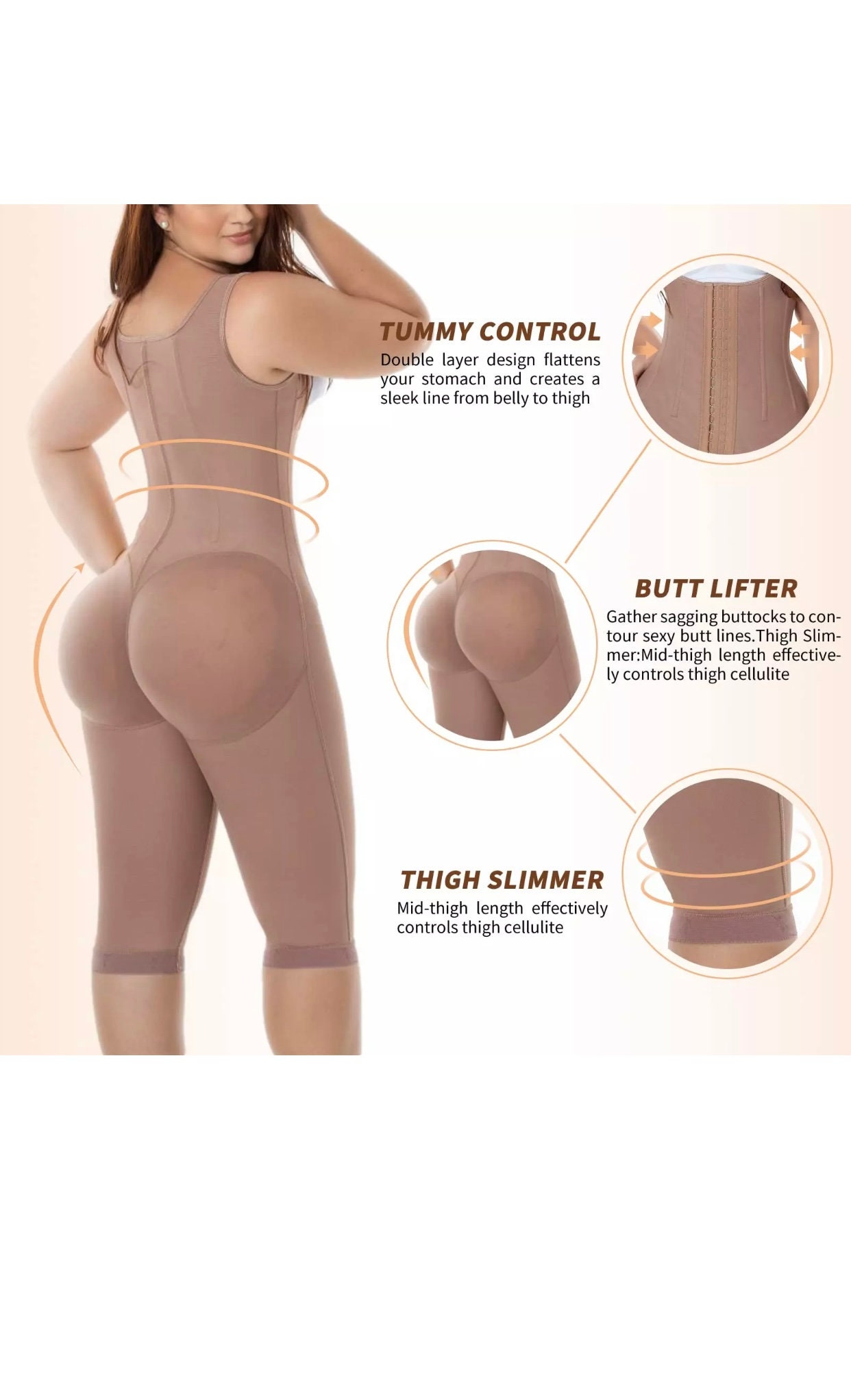 Black Post Surgery Medical Grade /body Colombianas Faja Post Op BBL Stage 2 Tummy  Tuck Shapewears . Capri Legnth With Bonning/black 