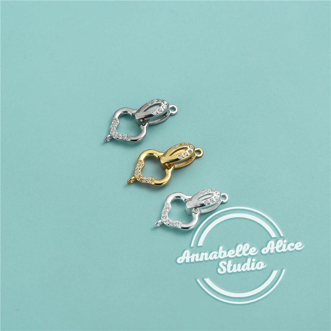 5PCS 925 Sterling Silver Bracelet Clasp Caps Connectors Etsy