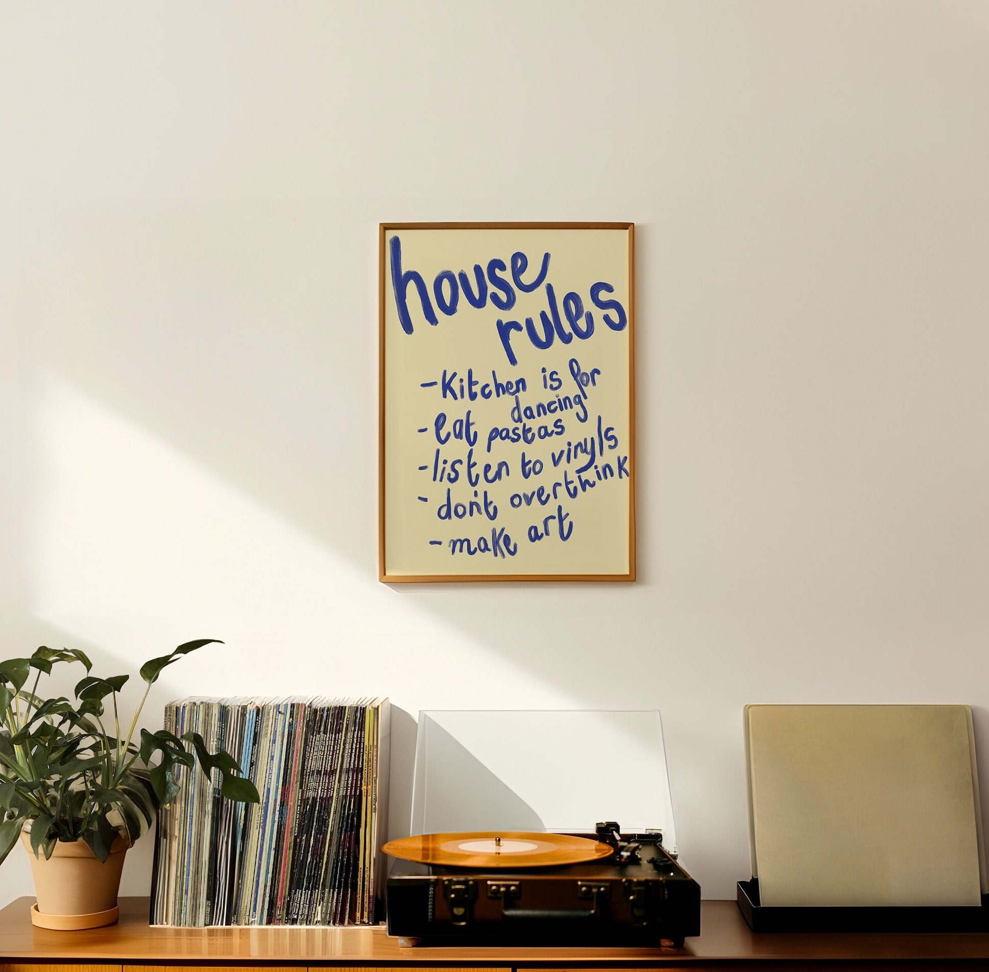 House rules Wall art - Trendy home decor - Minimalist print - House Rules poster -Home rules print - Retro wall art -Aesthetic design print