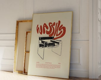 Marcel Breuer Poster - Wassily Chair - Architecture Print - Bauhaus Art Print - Minimalist Wall Art - Bauhaus Poster - Design Poster