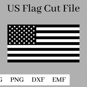 American Flag Silhouette SVG | 4th of July Cut File | Patriotic USA Flag | Independence Day | Cricut & Silhouette Compatible