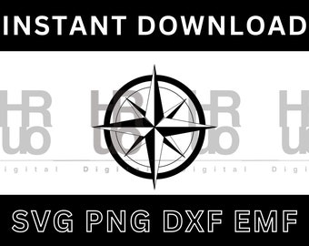 Compass Star SVG | Compass Star Clipart | Compass Star Cut File | Compass Star Svg Jpg Eps Pdf Png | Nautical Clipart