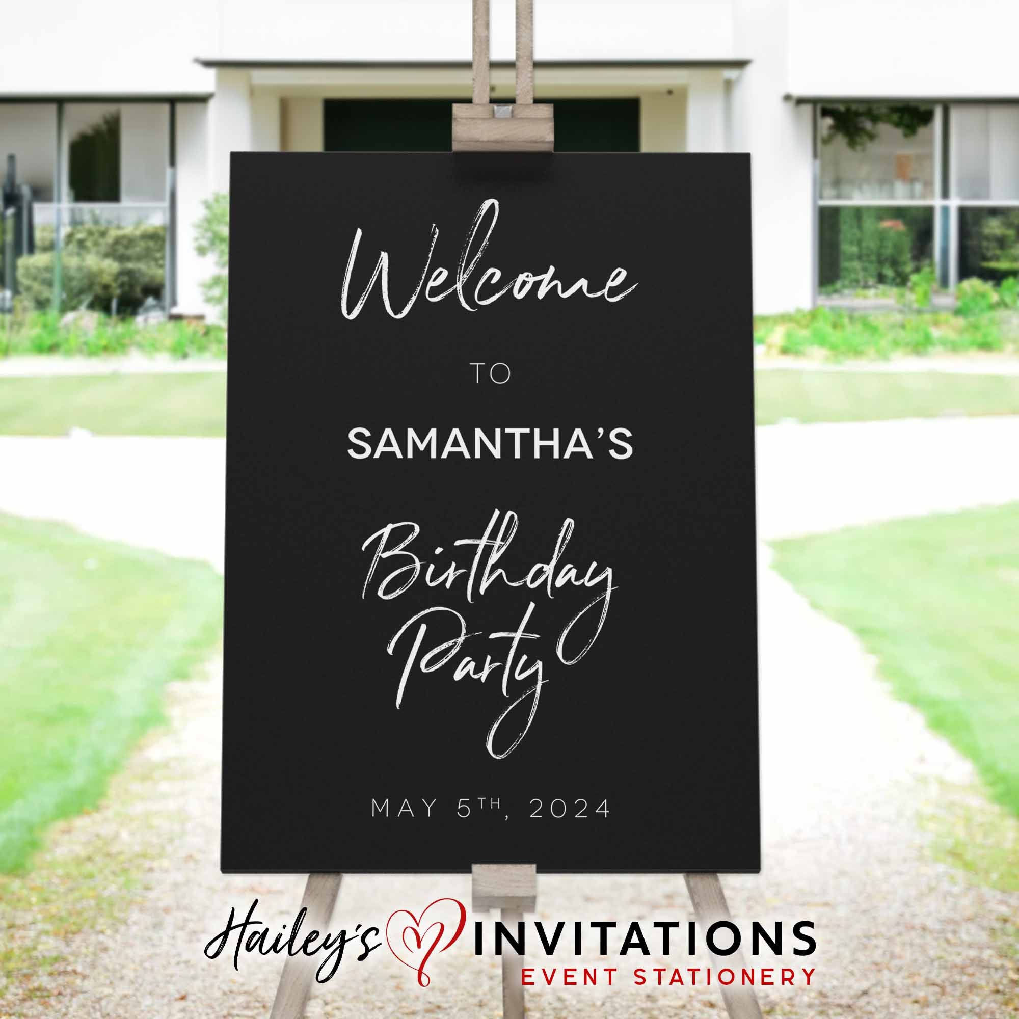 Birthday Party Sign Foam Core Board Printing Physical Product